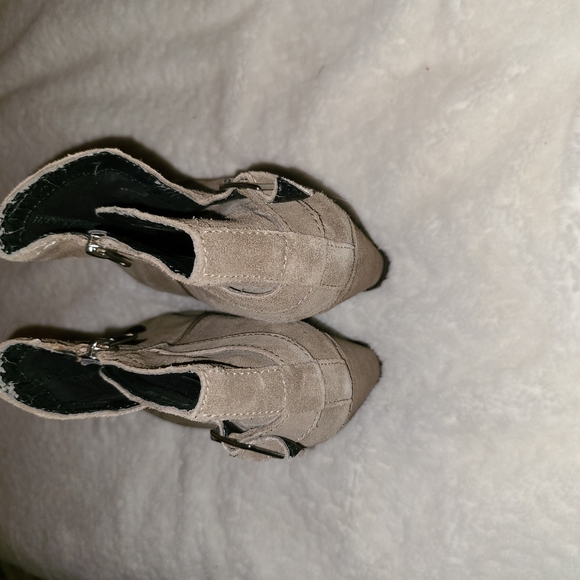 Dolce Vita Size 10 Brown Suede Leather Wedge Booties - Picture 4 of 15